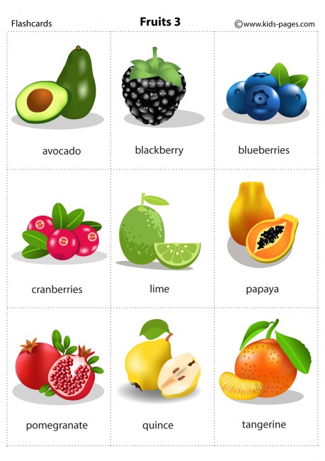 Fruits 3 flashcard